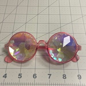 Pink Kaleidoscope Plastic Sunglass